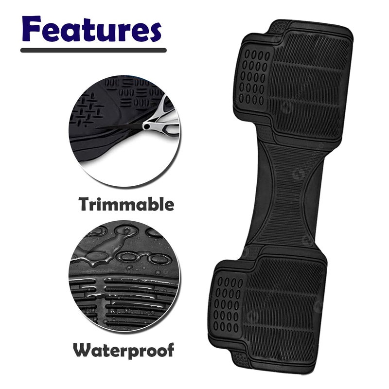 ZONETECH Rubber Car Interior Floor Mat Premium Quality All Weather Protection-Perfect for Car, Truck and SUV - Image 3